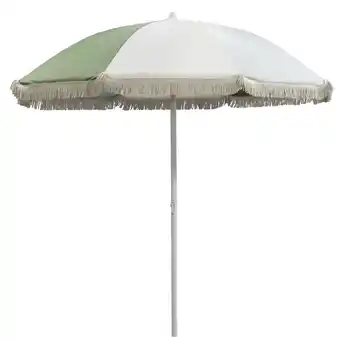 Leen Bakker Parasol Oliva tilt - zand/groen - Ø200 cm - Leen Bakker aanbieding