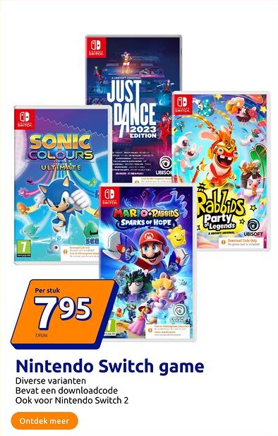 Action Nintendo Switch game aanbieding