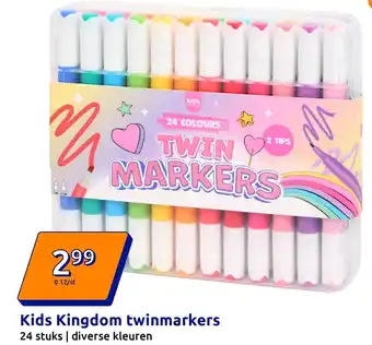 Action Kids Kingdom twinmarkers aanbieding