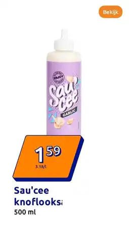 Action Sau'cee knoflooks aanbieding