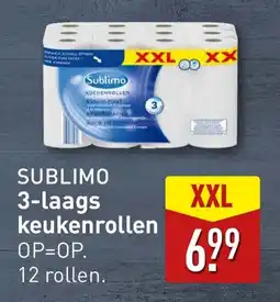ALDI SUBLIMO 3 laags keukenrollen aanbieding