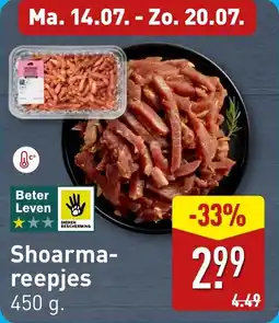 ALDI Shoarma reepjes aanbieding