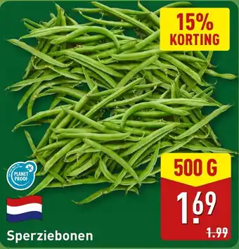 ALDI Sperziebonen aanbieding
