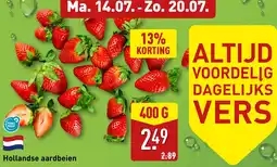 ALDI Hollandse aardbeien aanbieding