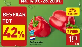 ALDI Rode paprika aanbieding