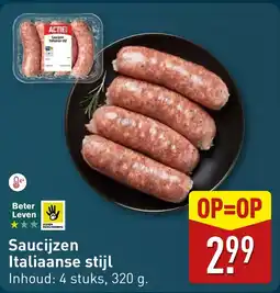 ALDI Saucijzen Italiaanse stijl aanbieding