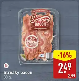 ALDI Streaky bacon aanbieding