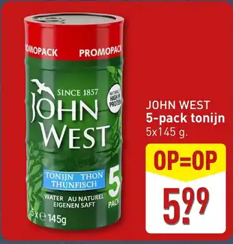 ALDI John west 5 pack tonijn aanbieding