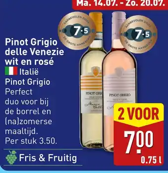 ALDI Pinot Grigio delle Venezie wit en rosé aanbieding