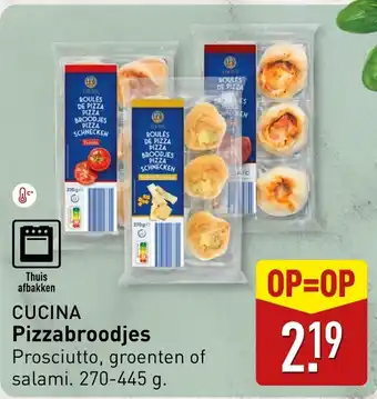 ALDI Cucina pizzabroodjes aanbieding