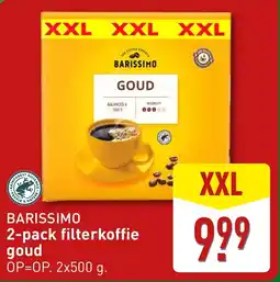 ALDI 2 pack filterkoffie goud aanbieding