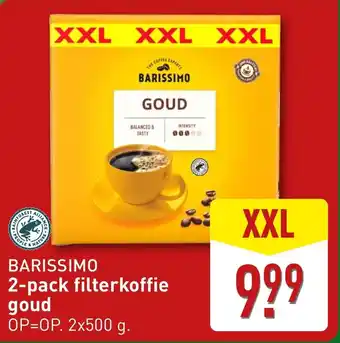 ALDI 2 pack filterkoffie goud aanbieding