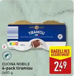 ALDI CUCINA NOBILE 4 pack tiramisu aanbieding