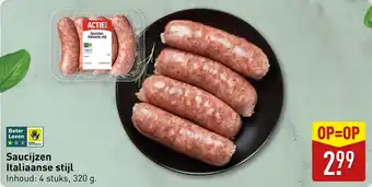 ALDI Saucijzen Italiaanse stijl aanbieding
