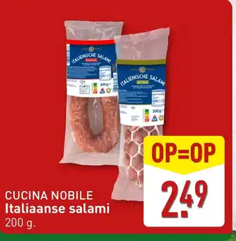 ALDI Cucina nobile italiaanse salami aanbieding