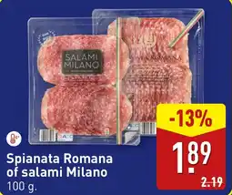 ALDI Spianata Romana of salami Milano aanbieding
