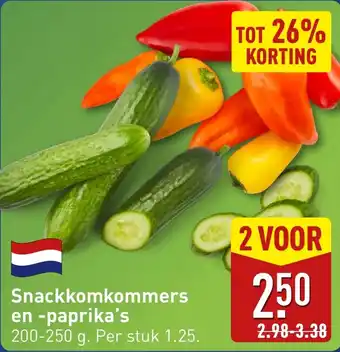 ALDI Snackkomkommers en paprika's aanbieding