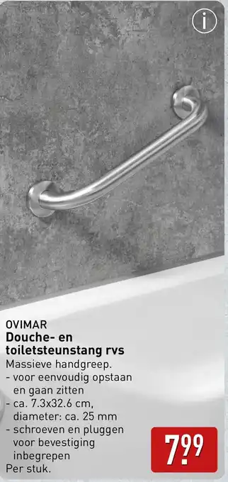 ALDI Douche en toiletsteunstang rvs aanbieding