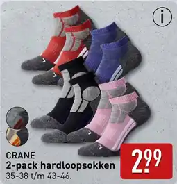 ALDI Crane 2 pack hardloopsokken aanbieding