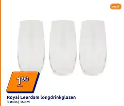Action Royal Leerdam longdrinkglazen aanbieding