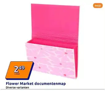 Action Flower Market documentenmap aanbieding