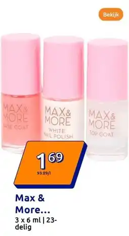 Action Max & More French manicure nagellak set aanbieding