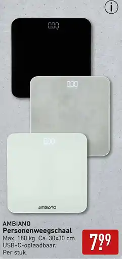 ALDI Ambiano Personenweegschaal aanbieding