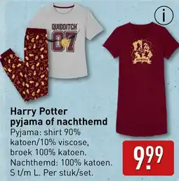 ALDI Harry Potter pyjama of nachthemd aanbieding