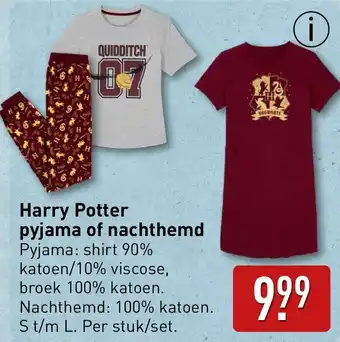 ALDI Harry Potter pyjama of nachthemd aanbieding