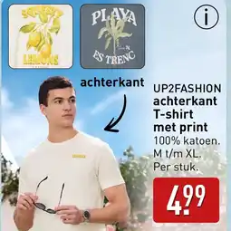 ALDI UP2FASHION achterkant T-shirt met print aanbieding