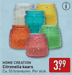 ALDI Home creation citronella kaars aanbieding