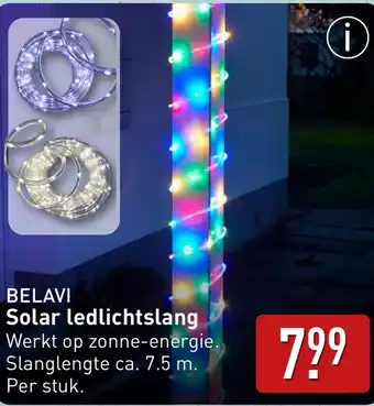 ALDI BELAVI Solar ledlichtslang aanbieding