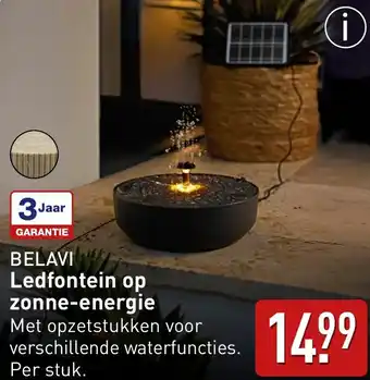ALDI BELAVI Ledfontein op zonne energie aanbieding