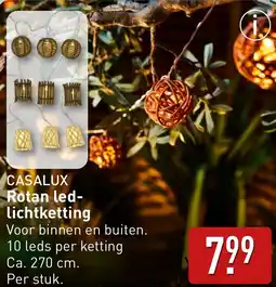 ALDI CASALUX Rotan led lichtketting aanbieding