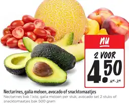 Jumbo Nectarines, galia meloen, avocado of snacktomaatjes aanbieding