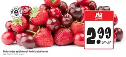Jumbo Nederlandse aardbeien of Nederlandse kersen aanbieding