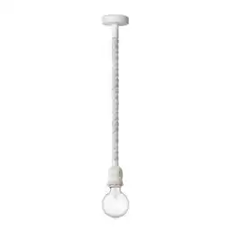 Praxis Home Sweet Home hanglamp Leonardo wit touw E27 aanbieding