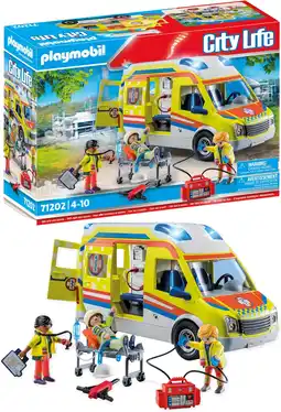 Amazon Playmobil - 71202 City Life Ambulance met licht en geluid aanbieding