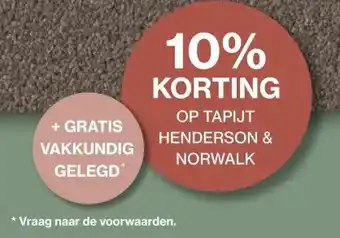 Roobol OP TAPIJT HENDERSON & NORWALK aanbieding