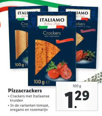 Lidl Pizzacrackers 100g aanbieding