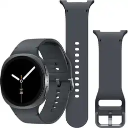 Coolblue Samsung Galaxy Watch 8 4G Donkergrijs 44mm + Siliconen Sport Bandje Donkergrijs S/M aanbieding