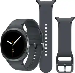 Coolblue Samsung Galaxy Watch 8 Donkergrijs 40mm + Samsung Siliconen Sport Bandje Donkergrijs S/M aanbieding