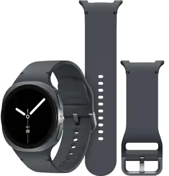 Coolblue Samsung Galaxy Watch 8 Donkergrijs 40mm + Samsung Siliconen Sport Bandje Donkergrijs M/L aanbieding