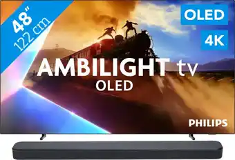 Coolblue Philips Ambilight 48'' OLED760 4K (2025) + JBL Bar 300 M2 Zwart aanbieding