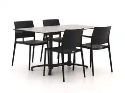 Kees Smit Forza Sile/Canzo 140cm dining tuinset 5-delig stapelbaar inklapbaar aanbieding