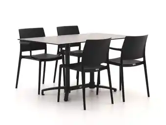 Kees Smit Forza Sile/Canzo 140cm dining tuinset 5-delig stapelbaar inklapbaar aanbieding
