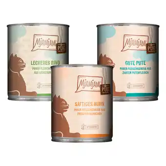 Zooplus 6x800g Mixpack MjAMjAM puur vlees genieten (3 soorten) nat kattenvoer aanbieding