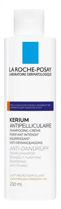 De Online Drogist La Roche-Posay Kerium DS Anti-Dandruff Cream-Shampoo 200ML aanbieding