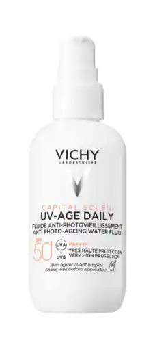 De Online Drogist Vichy Capital Soleil Daily SPF50+ Anti-Fotoveroudering Fluide 80ML aanbieding