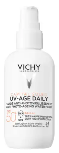 De Online Drogist Vichy Capital Soleil Daily SPF50+ Anti-Fotoveroudering Fluide 80ML aanbieding